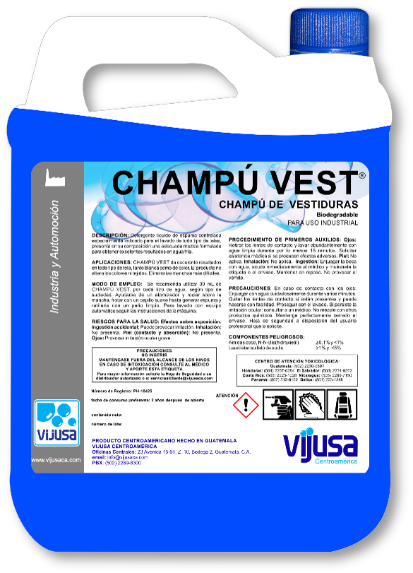 CHAMPÚ VEST  (5 LITROS)                                       