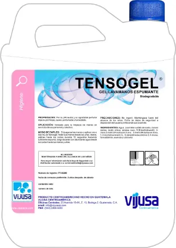 [JB0315] TENSOGEL CREMA ESPUMANTE  (5 LITROS)                          